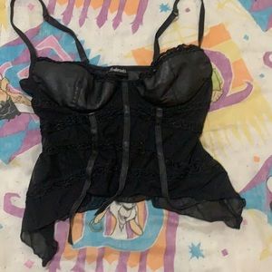Fredericks of Hollywood crop top corset bustier